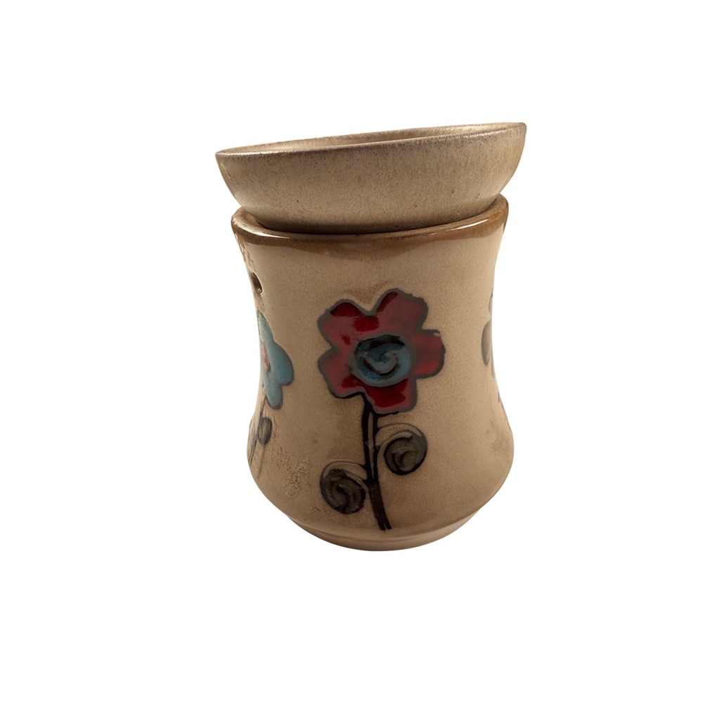 Scentsy Ashbury Floral Wax Warmer Rustic Boho Full Size Retired Electric